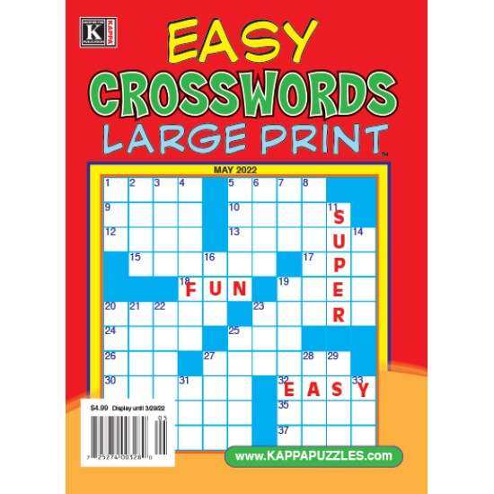 Easy Crosswords Large Print