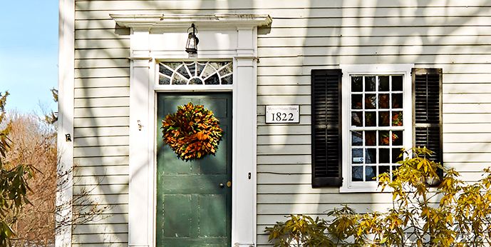 Fall window and door wreaths